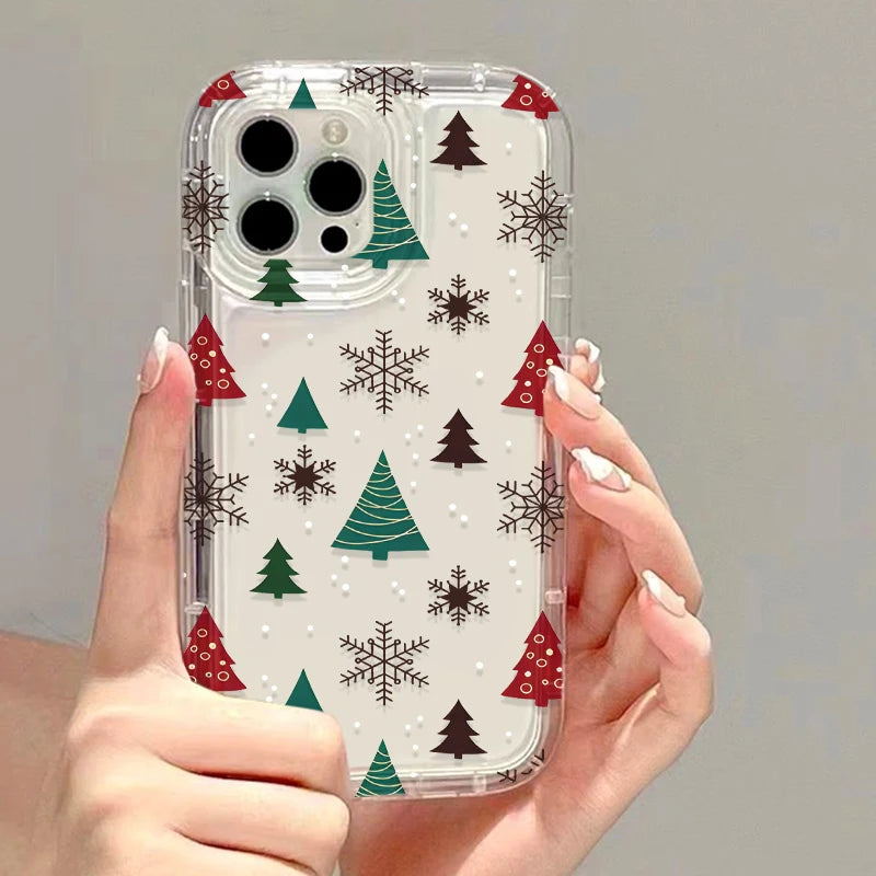 iPhone Soft TPU Transparent Christmas Covers