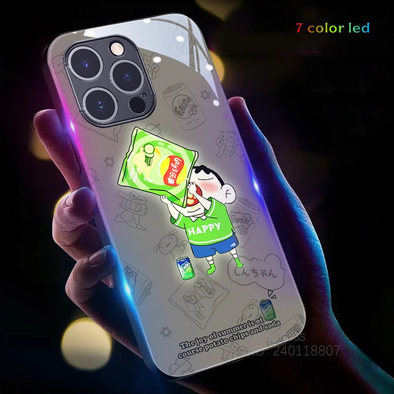 iPhone Crayon ShinChan LED Flash Back Cover