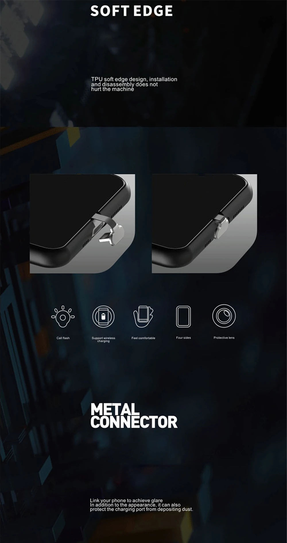 iPhone Tempered Glass Smart LED Phone Case Cover