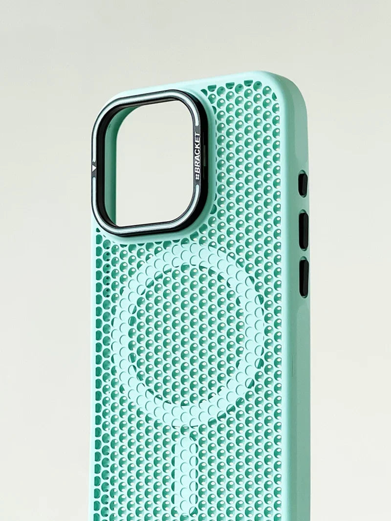 iPhone Honeycomb Grid Mesh Cooling Magsafe Wireless Charging Cover