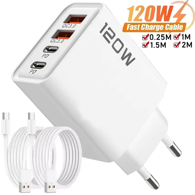 120W Phone Charger USB Type C Wall Adapter