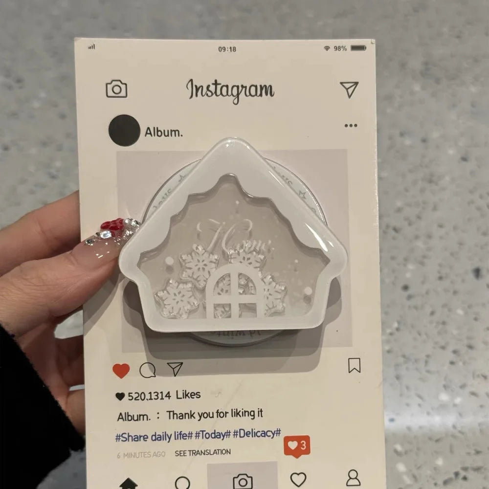 iPhone Korean Quicksand Snow Magnetic Magsafe Accessoriees Holder