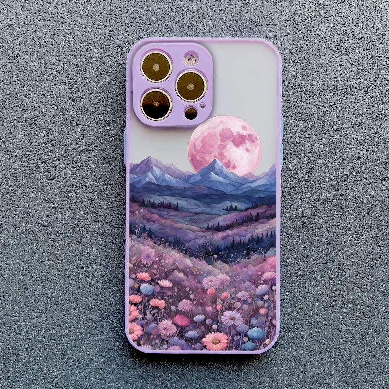 iPhone Mountain Forest Village Shockproof Back Covers