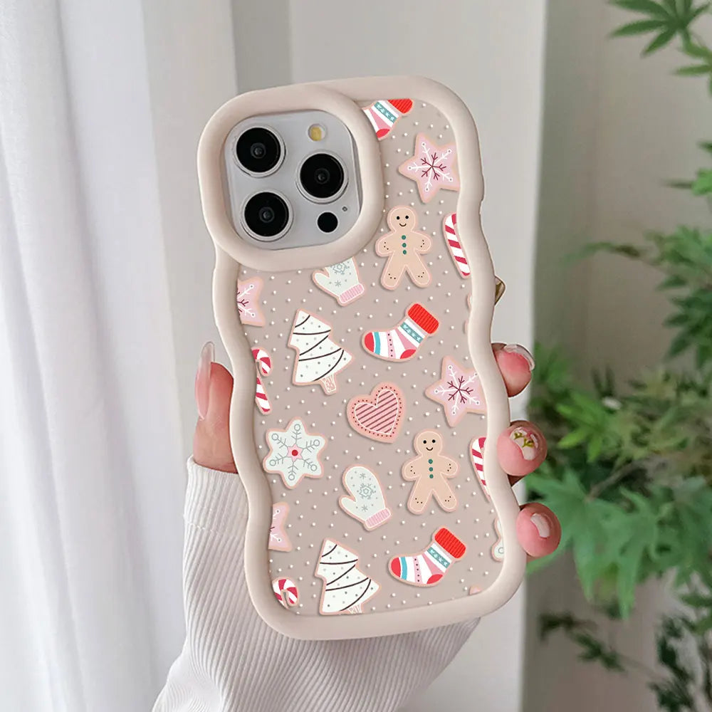 iPhone Christmas Tree Pattern Silicone Back Cover