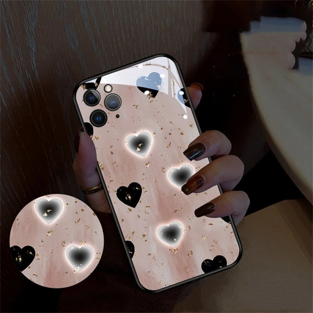 Samsung Cute Love Heart LED Case