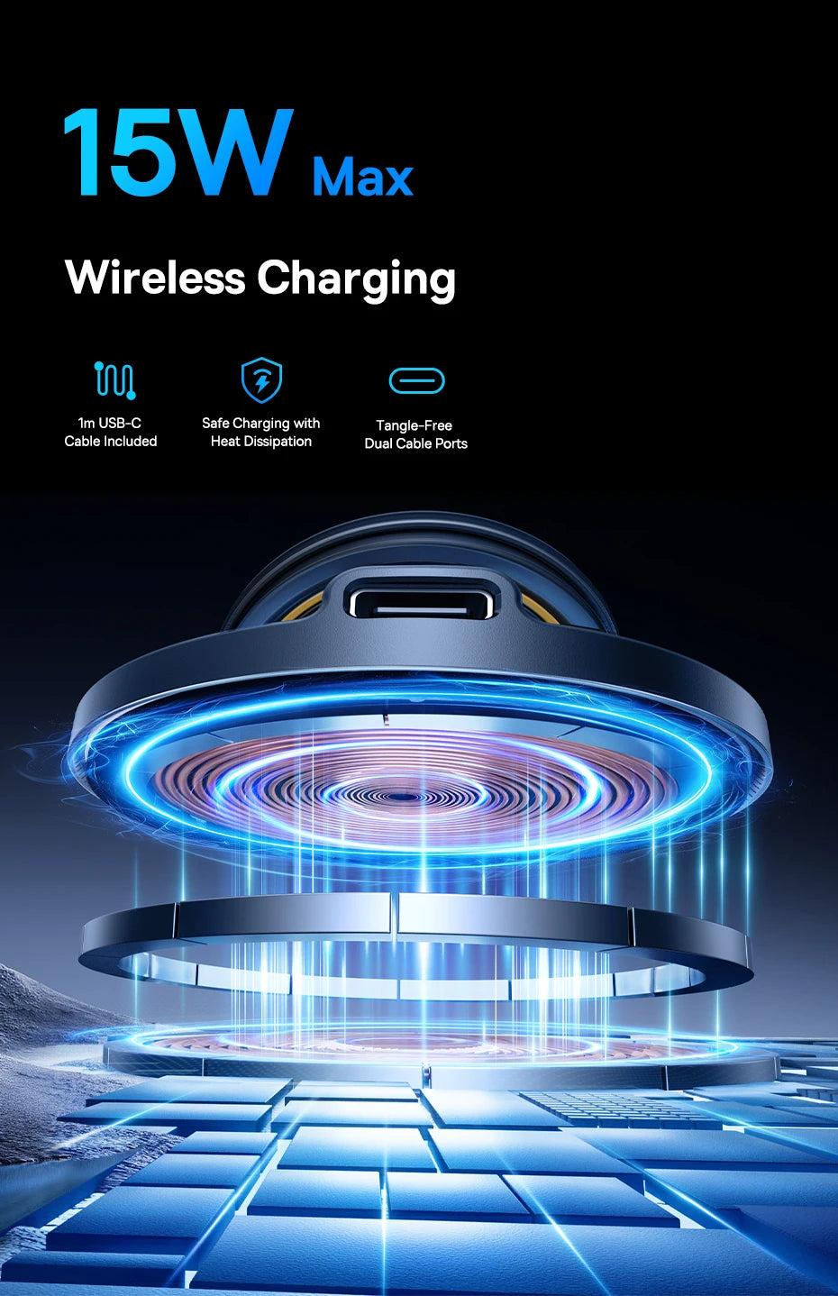 Baseus Wireless Charger Vacuum Magnetic Car Phone Holder