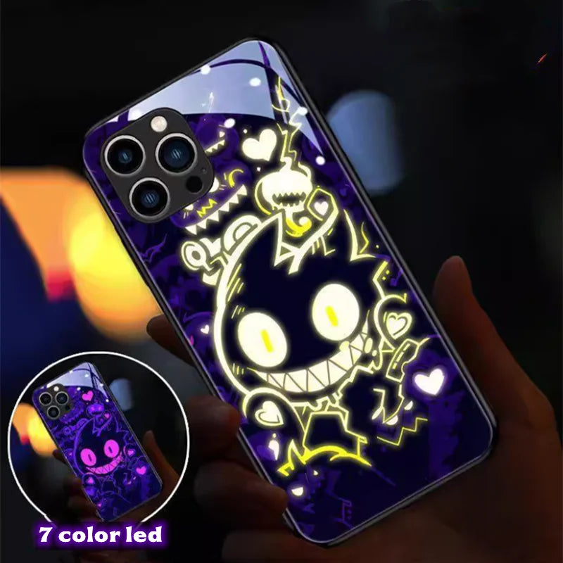 iPhone Anime Gengar LED Flash Phone Case Cover