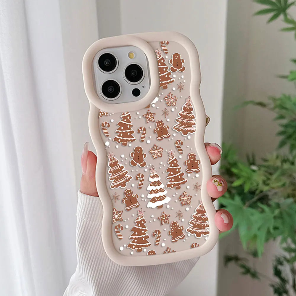 iPhone Christmas Tree Pattern Silicone Back Cover