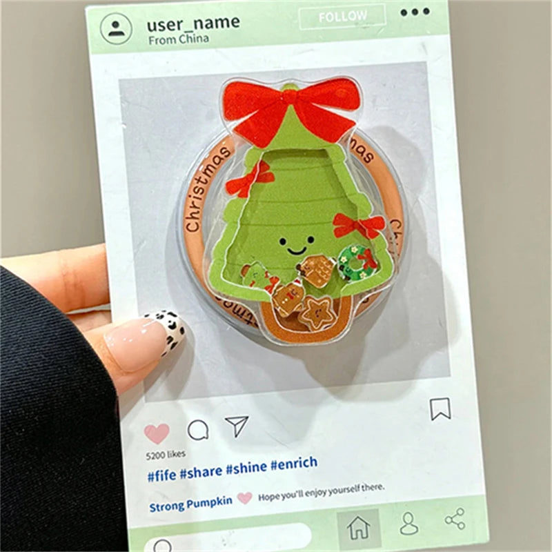 iPhone Korean Cute Quicksand Christmas Tree Magsafe Magnetic Smart Tok