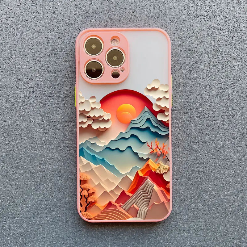 iPhone Creative Mountains Back Cover
