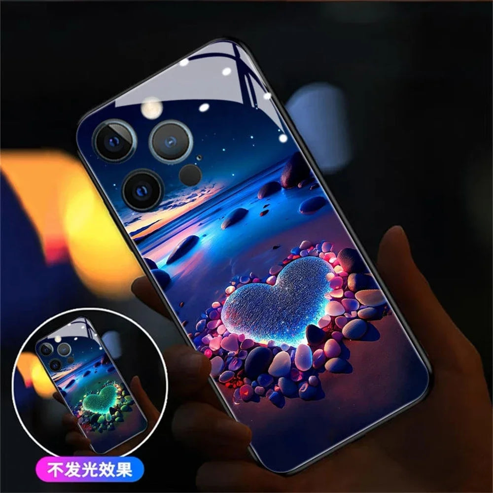 iPhone Japan Mount Fuji Glass Sound Control LED Flash Cases