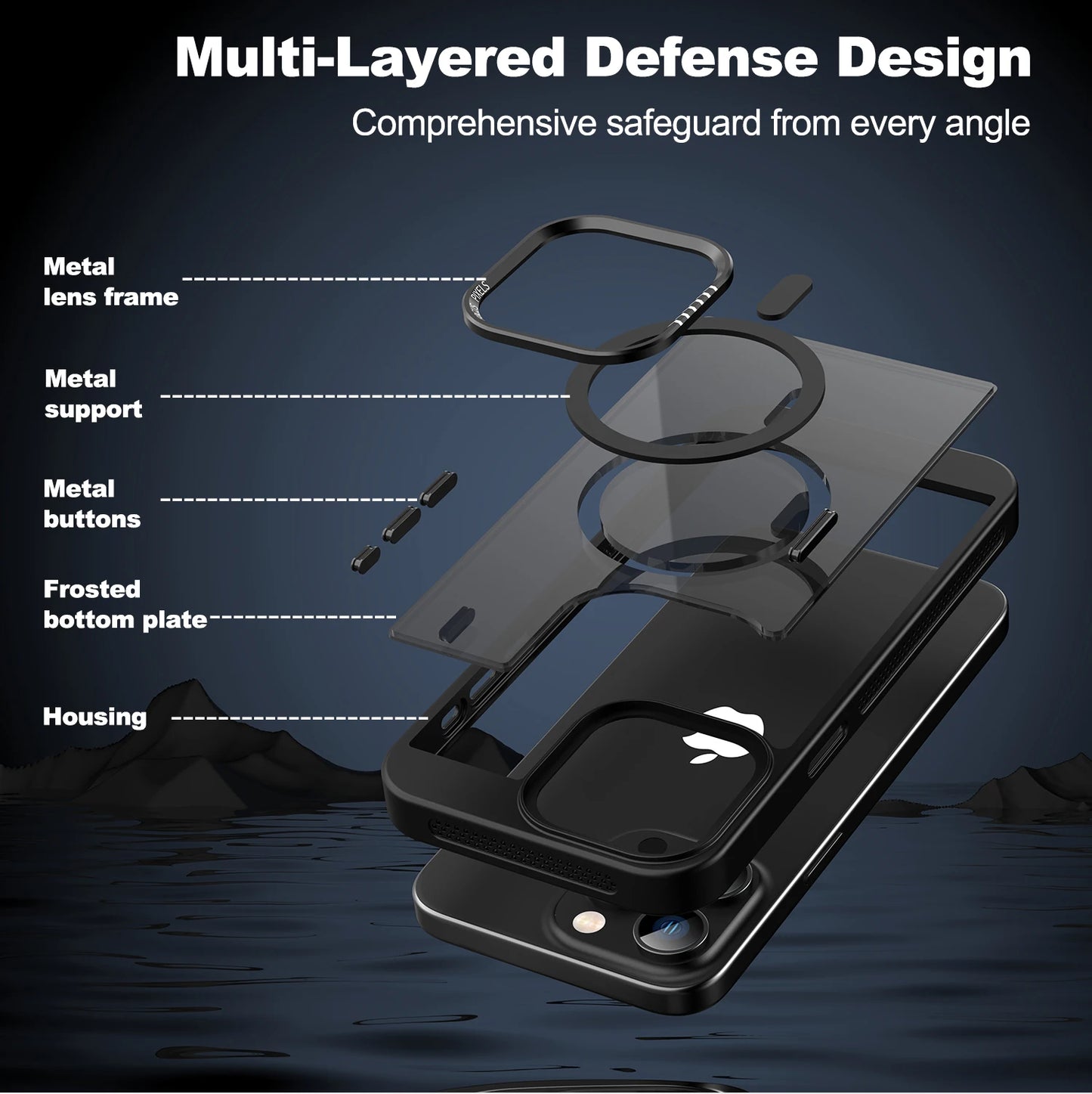 iPhone Magnetic Metal Frame Bumper Protection