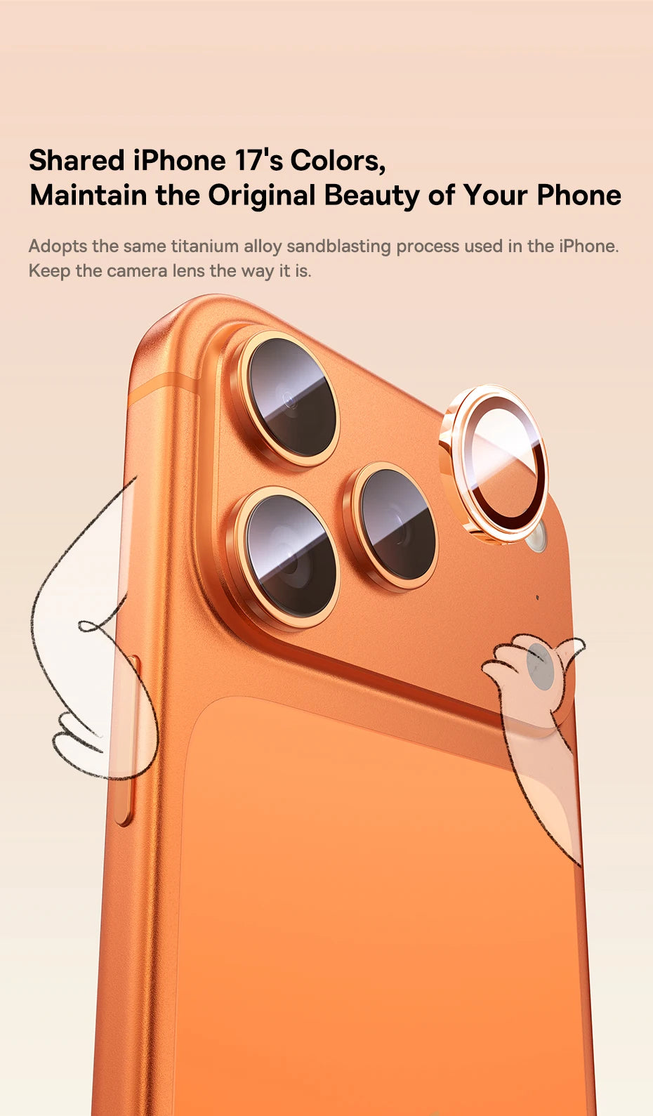 Baseus iPhone 17 Camera Lens Protectors Anti-Reflection Clear Display Corning