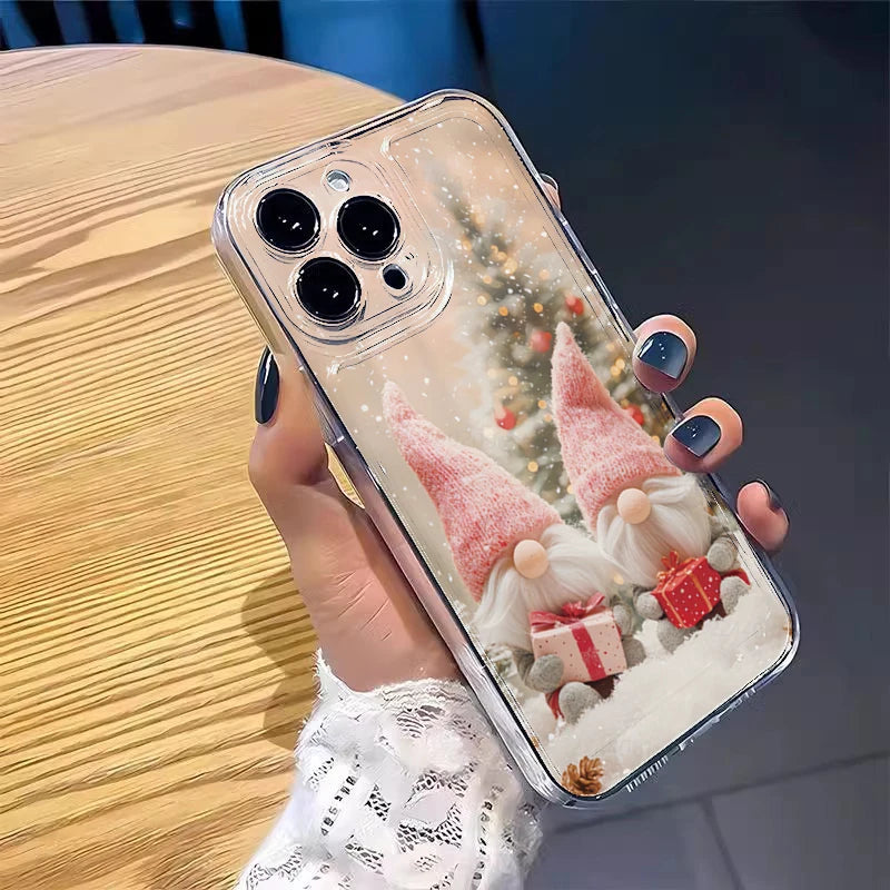 iPhone Christmas Winter Snow Gnome Clear Phone Case