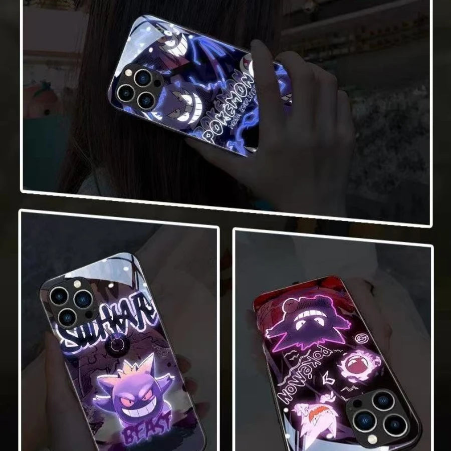 iPhone Anime Gengar LED Flash Phone Case Cover