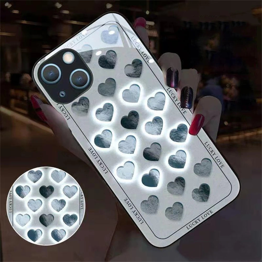 Samsung Cute Love Heart LED Case