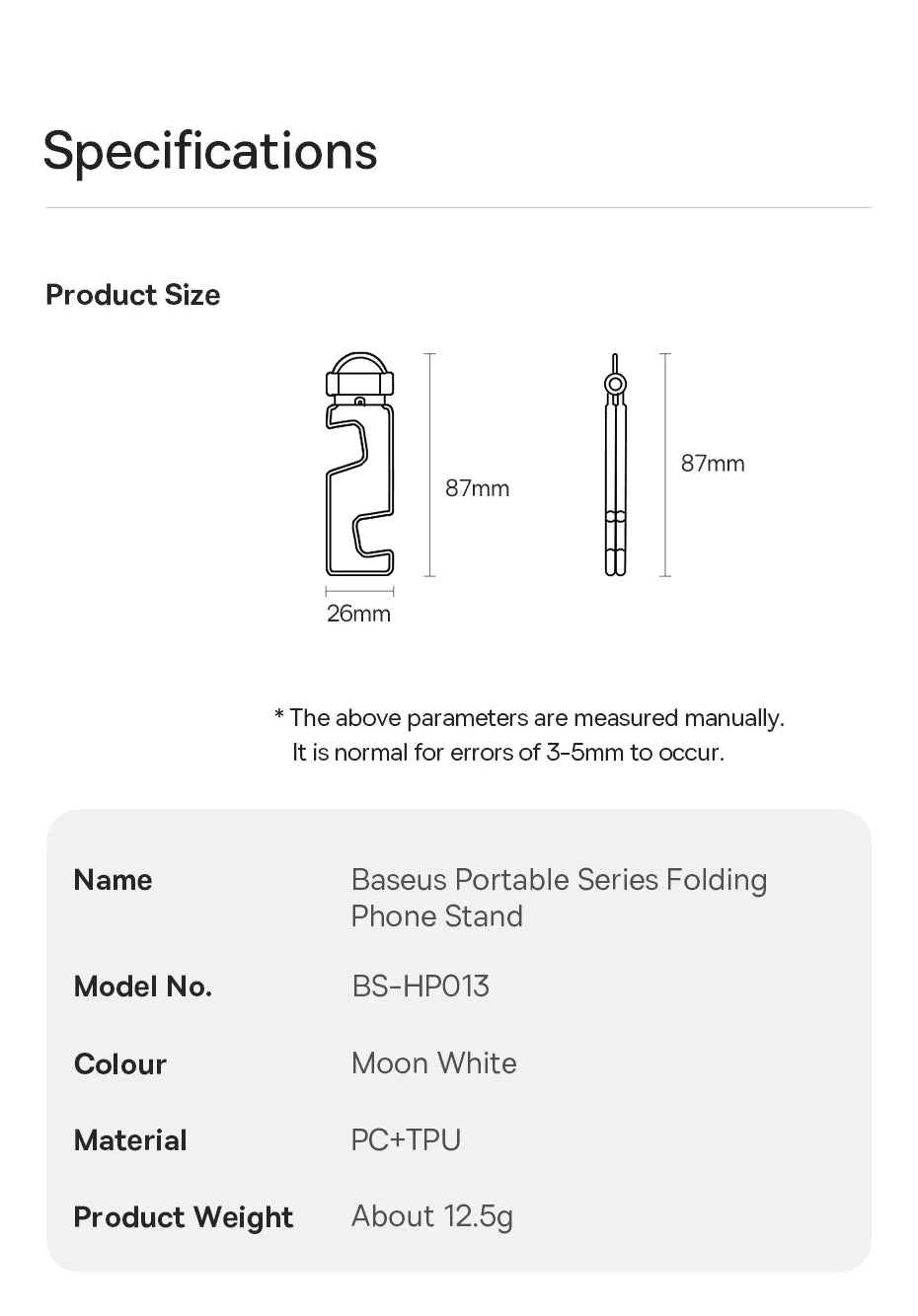 Baseus Portable Phone Holder Stand