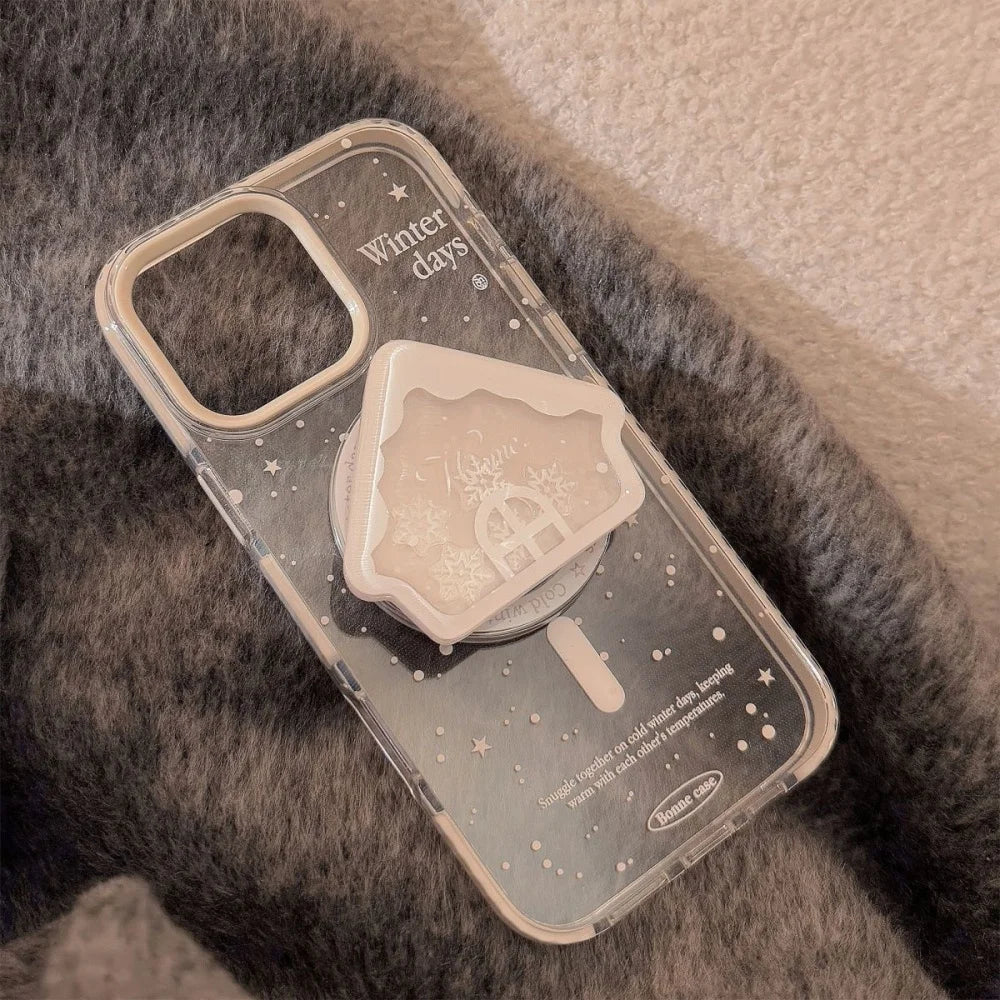 iPhone Korean Quicksand Snow Magnetic Magsafe Accessoriees Holder