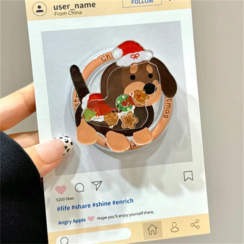 iPhone Korean Cute Quicksand Christmas Tree Magsafe Magnetic Smart Tok