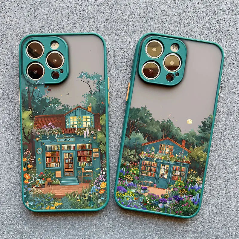 iPhone Forest Tree Bookstore Phone Covers