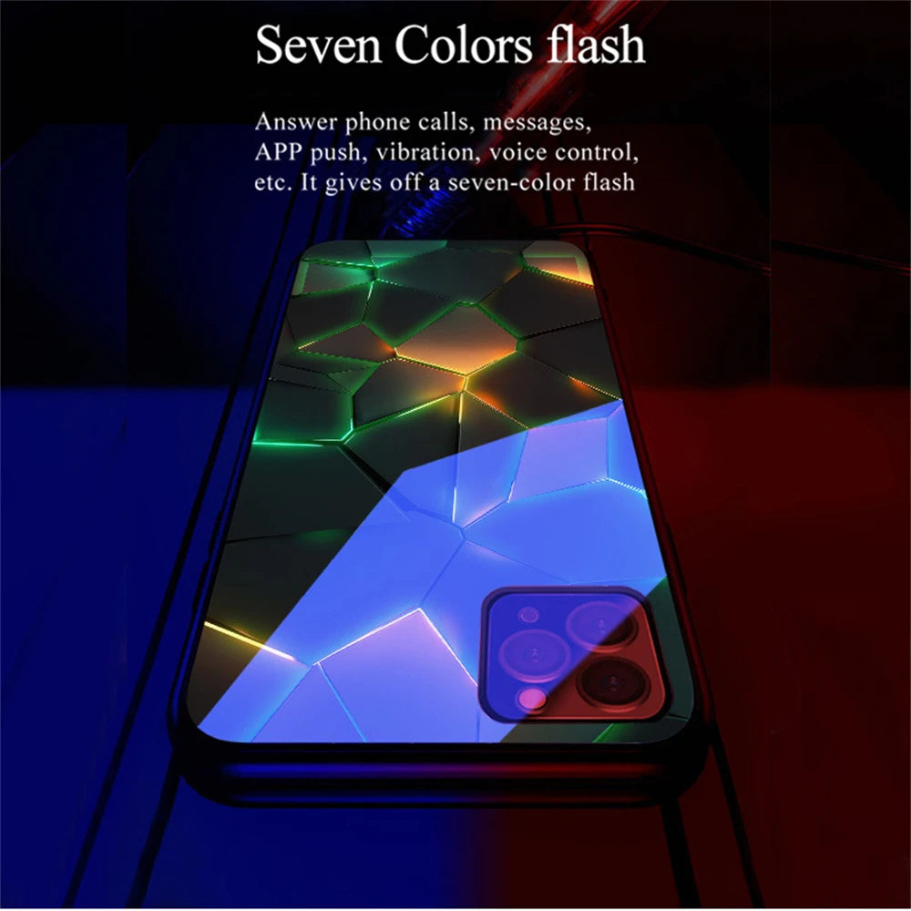 iPhone Voice-activated Luminous Phone Case LED Light Up Protective Back Cover