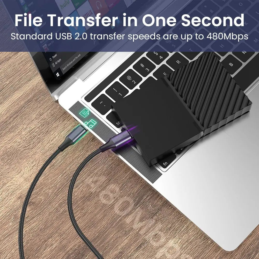 Mobile Phone USB C to USB Type C Cable PD 100W