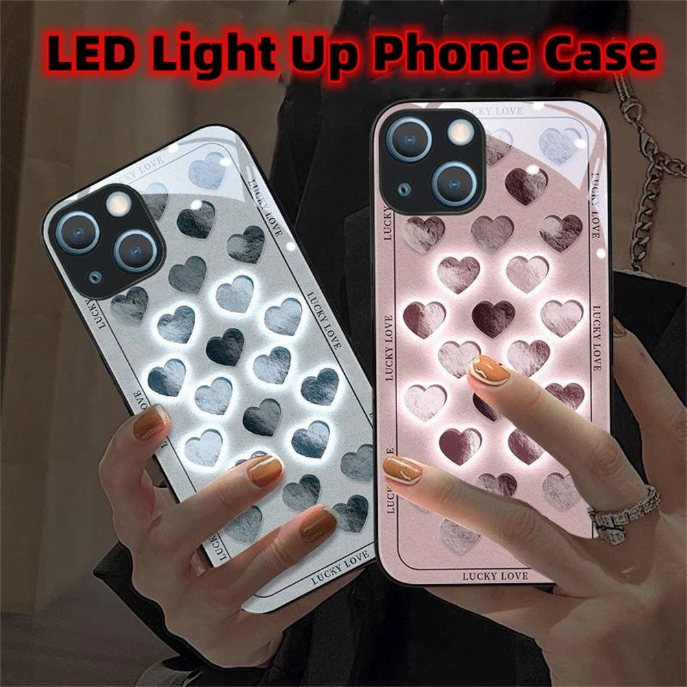 Samsung Cute Love Heart LED Case