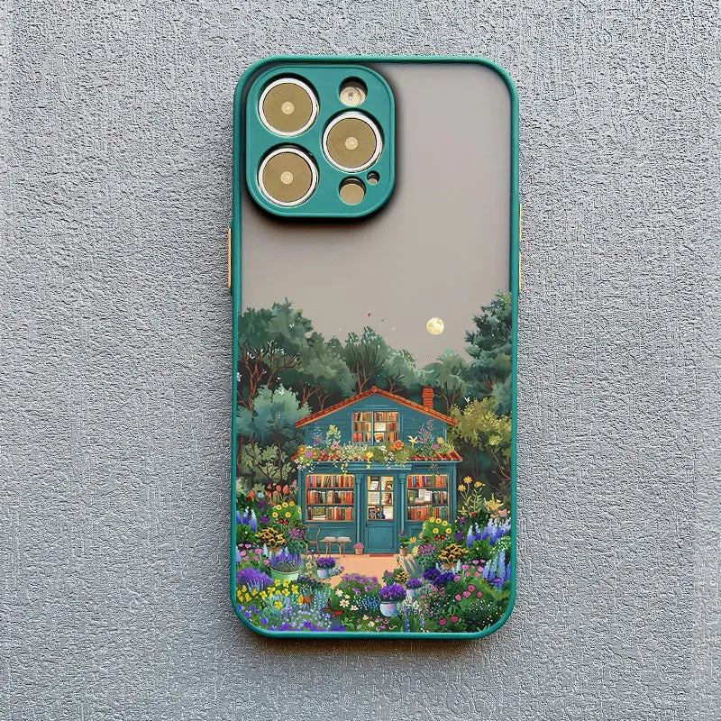 iPhone Forest Tree Bookstore Phone Covers
