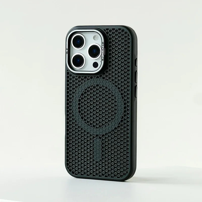 iPhone Honeycomb Grid Mesh Cooling Magsafe Wireless Charging Cover