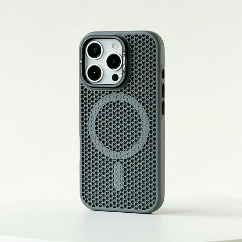 iPhone Honeycomb Grid Mesh Cooling Magsafe Wireless Charging Cover