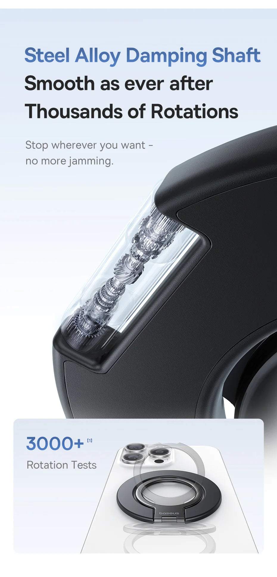 Baseus Ultra Thin Magnetic Ring Stand 360° Rotation 180°