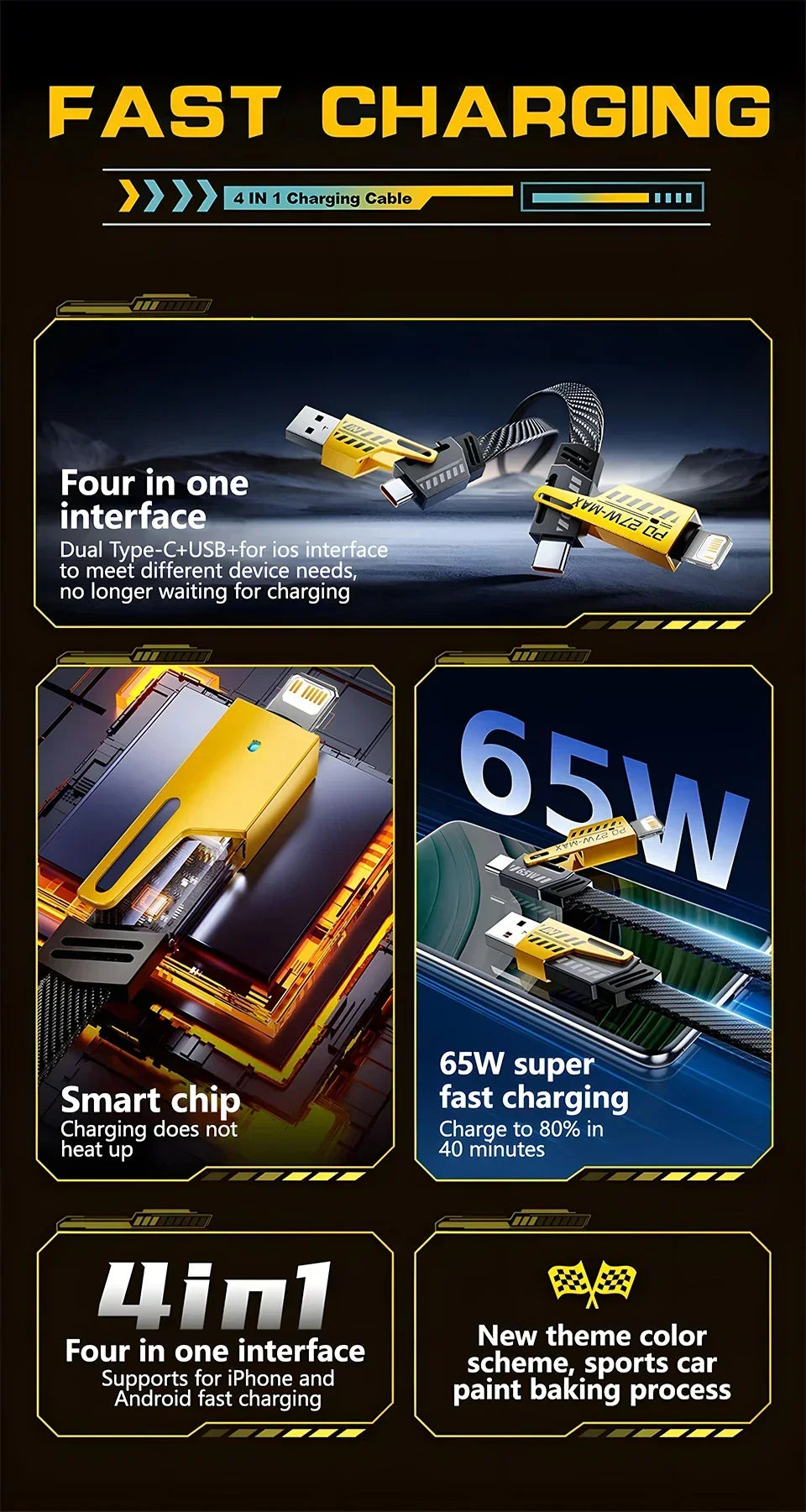 4-in-1 Fast Charging Cable