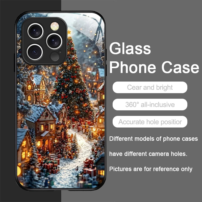 iPhone Snowy Town Scenery Creative Phone Case