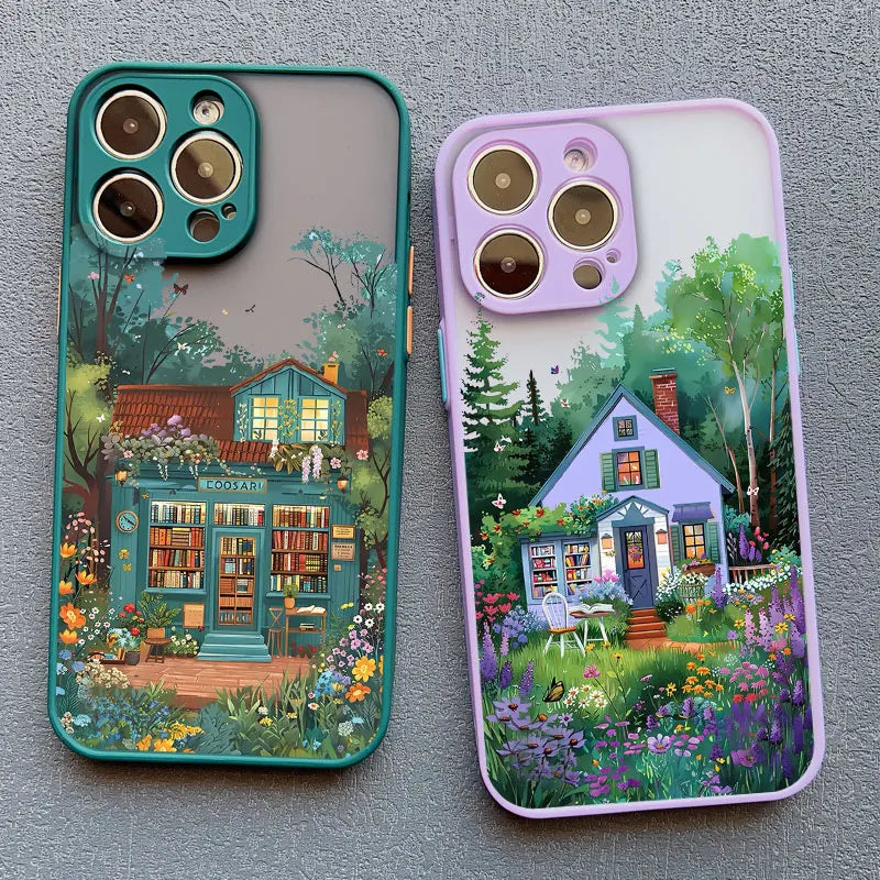 iPhone Forest Tree Bookstore Phone Covers