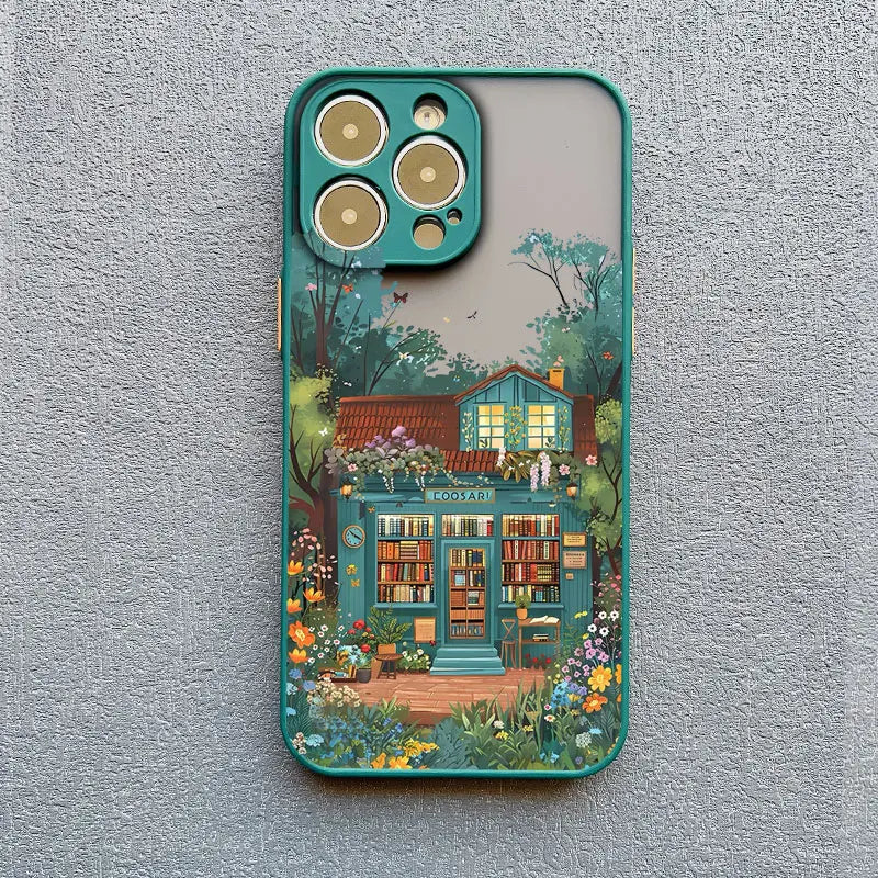 iPhone Forest Tree Bookstore Phone Covers