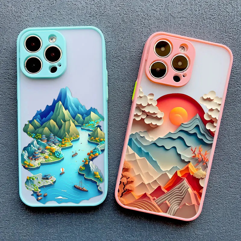 iPhone Creative Mountains Back Cover