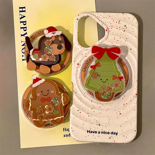 iPhone Korean Cute Quicksand Christmas Tree Magsafe Magnetic Smart Tok