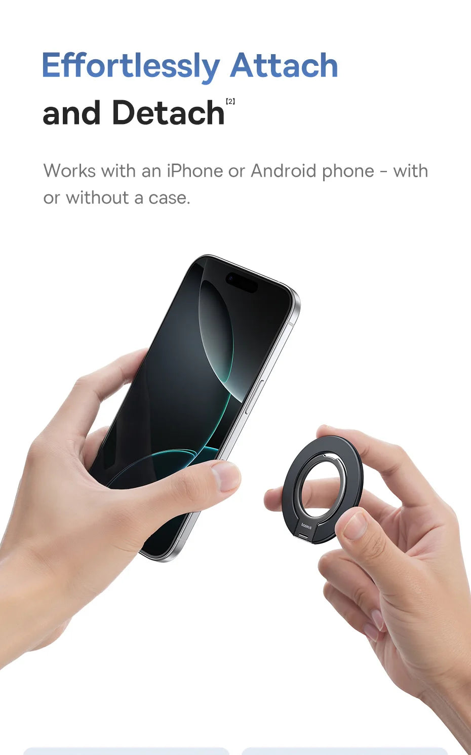 Baseus Ultra Thin Magnetic Ring Stand 360° Rotation 180°