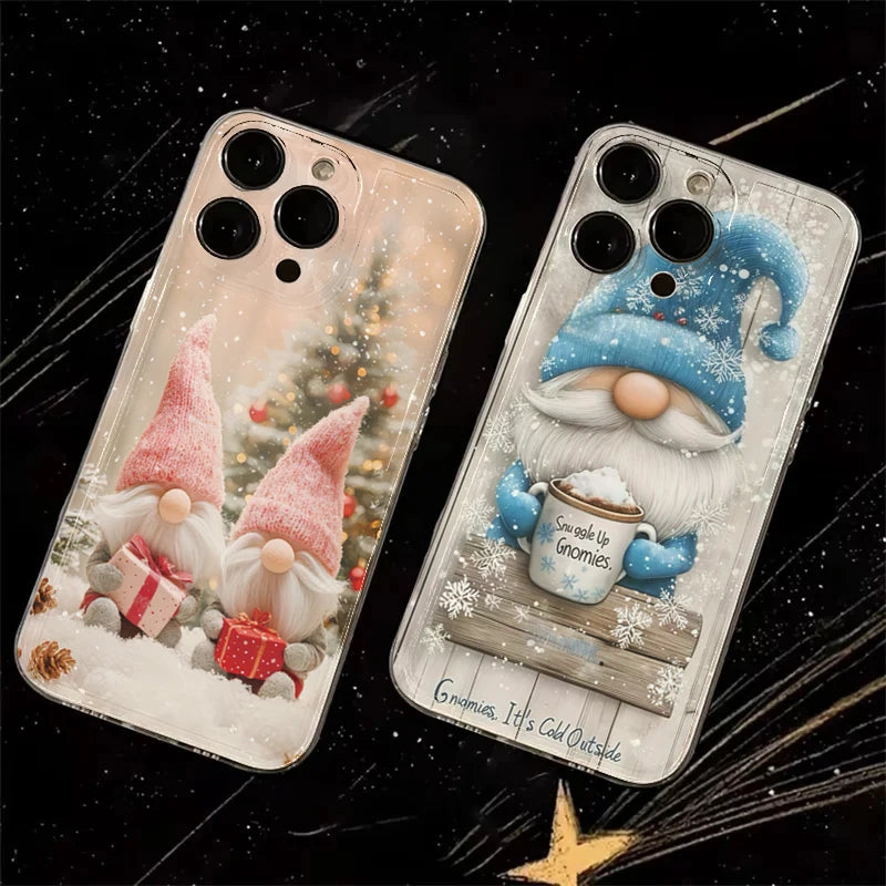 iPhone Christmas Winter Snow Gnome Clear Phone Case