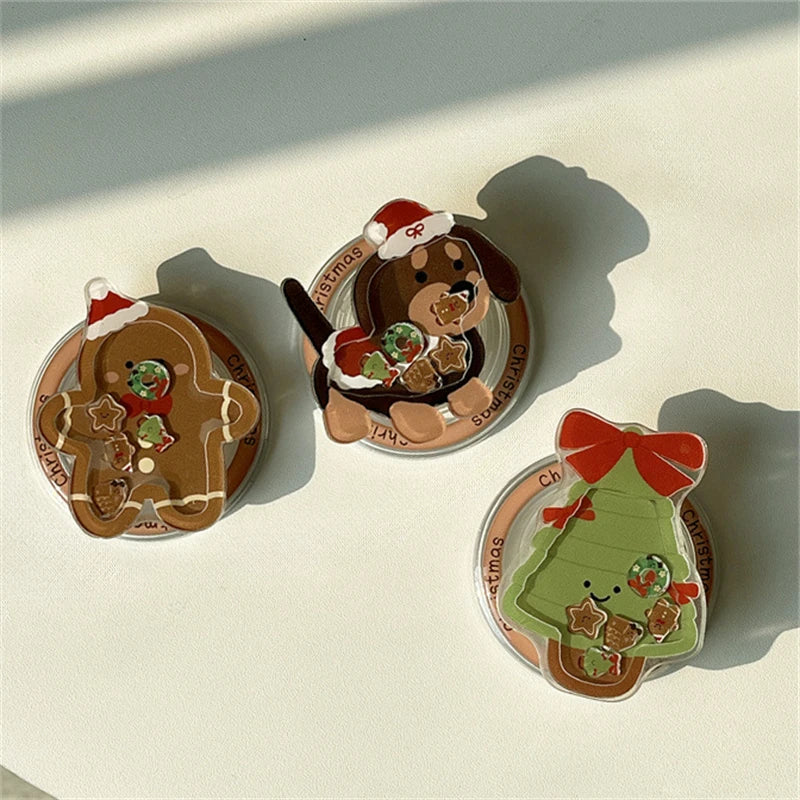 iPhone Korean Cute Quicksand Christmas Tree Magsafe Magnetic Smart Tok