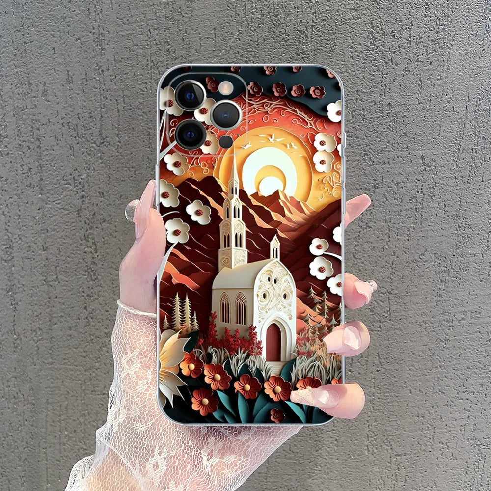 iPhone Mountain Forest Soft Silicone Cover