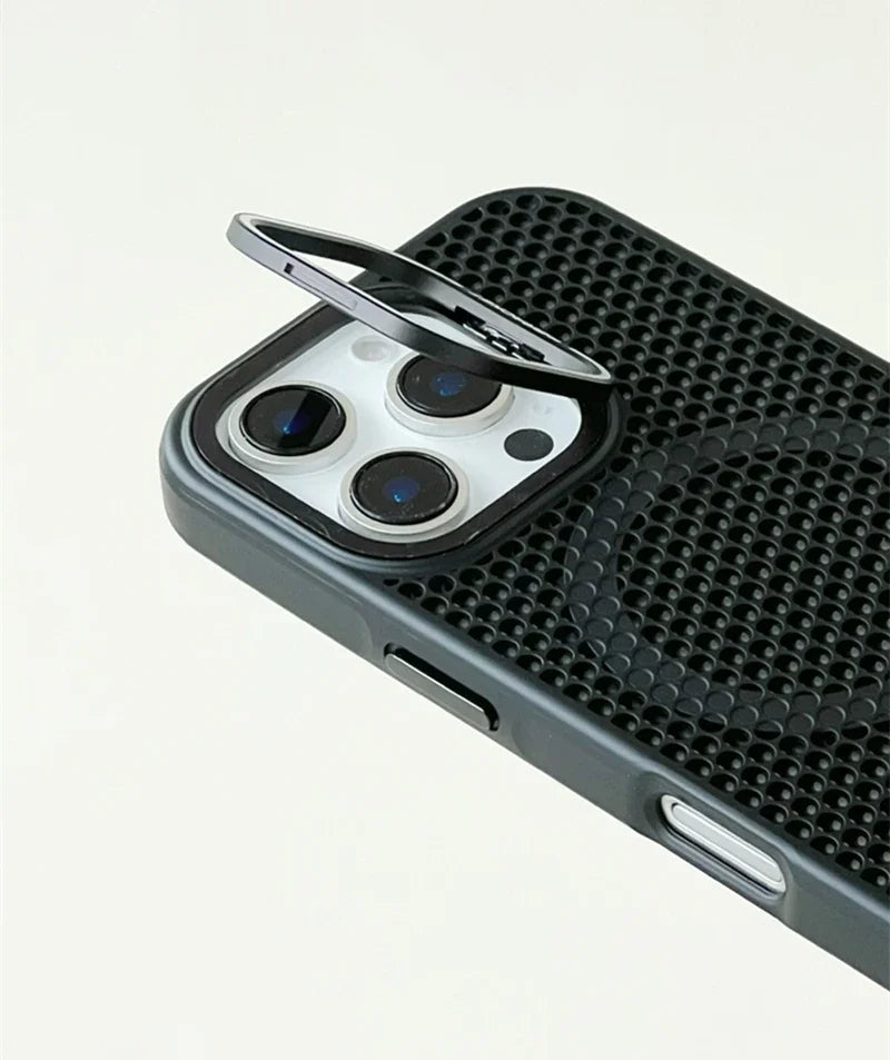 iPhone Honeycomb Grid Mesh Cooling Magsafe Wireless Charging Cover