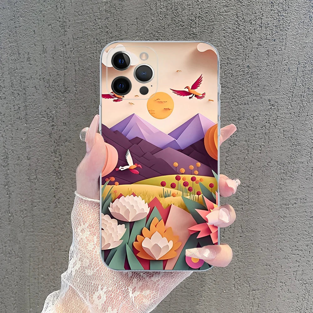 iPhone Mountain Forest Soft Silicone Cover