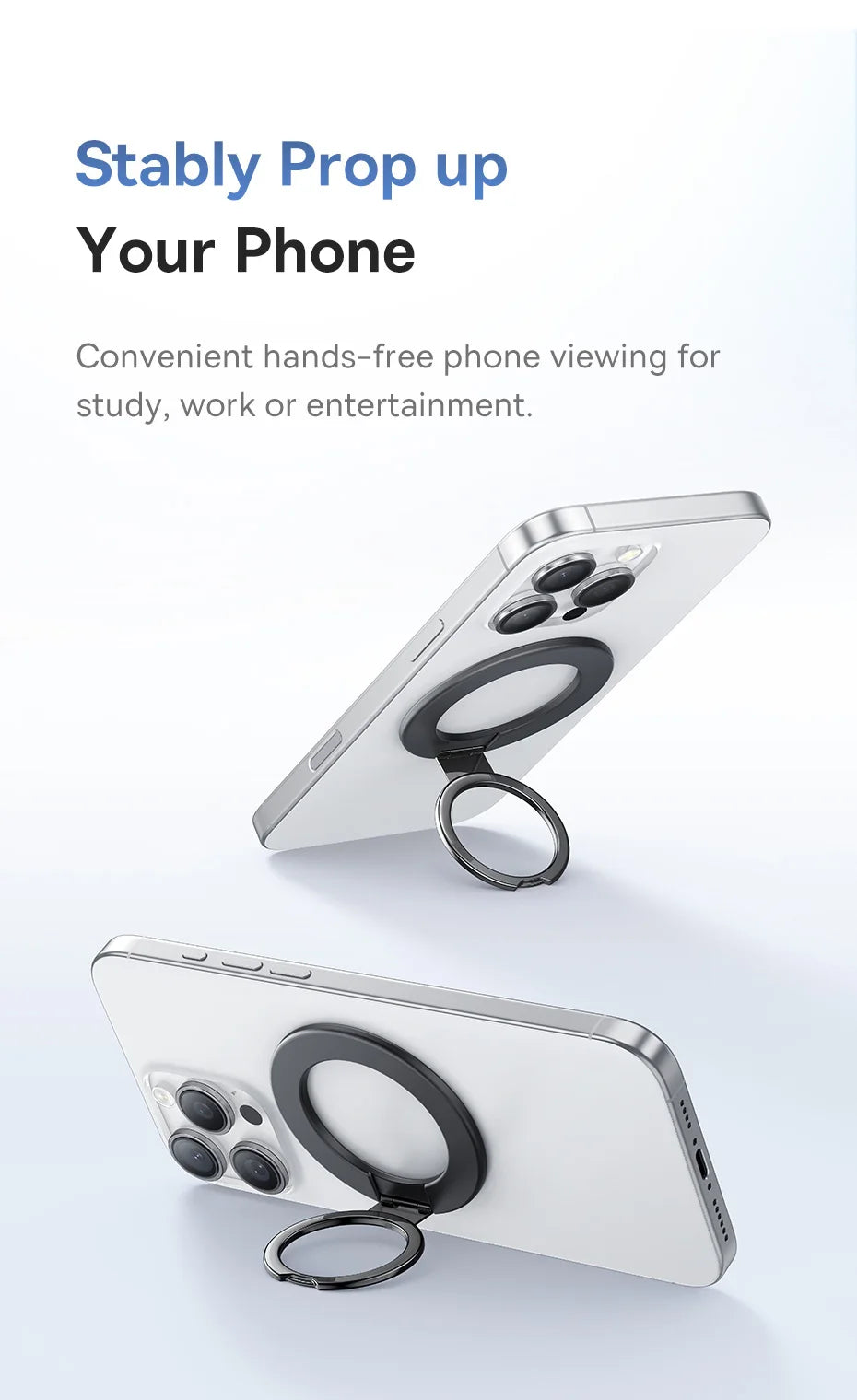 Baseus Ultra Thin Magnetic Ring Stand 360° Rotation 180°