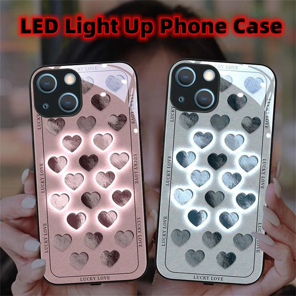 Samsung Cute Love Heart LED Case