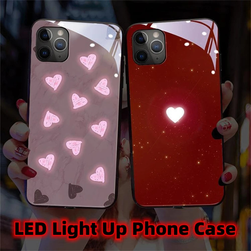 Samsung Cute Love Heart LED Case