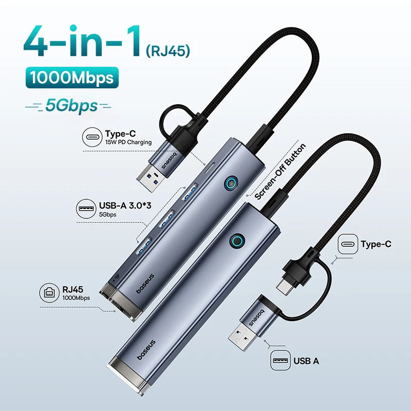 Baseus USB Hub Type-C USB-A Adapter