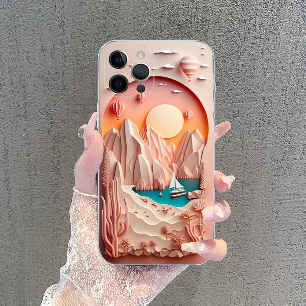 iPhone Mountain Forest Soft Silicone Cover