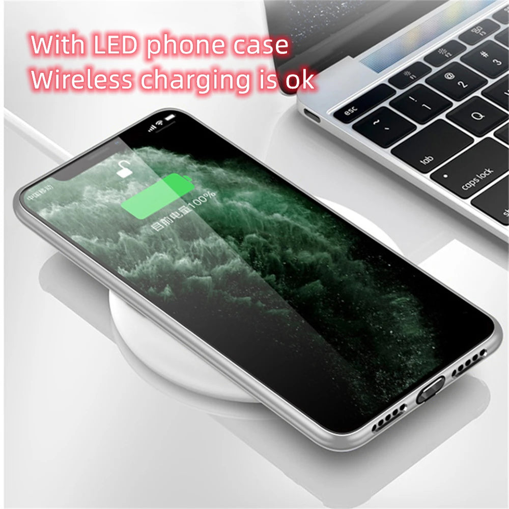 iPhone Voice-activated Luminous Phone Case LED Light Up Protective Back Cover