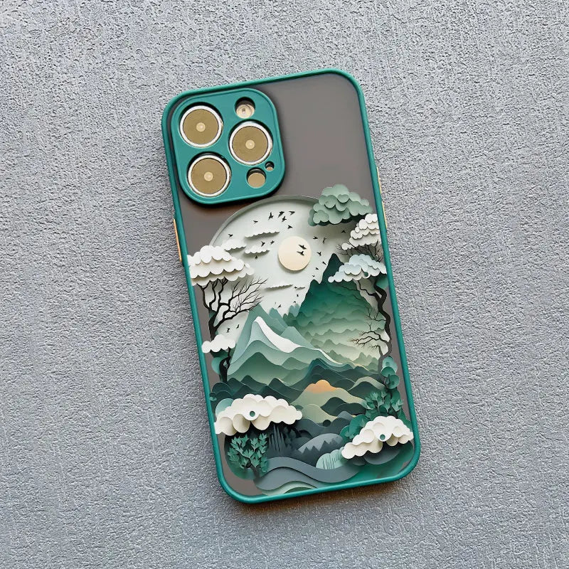 iPhone Creative Mountains 2 Shockproof Cover